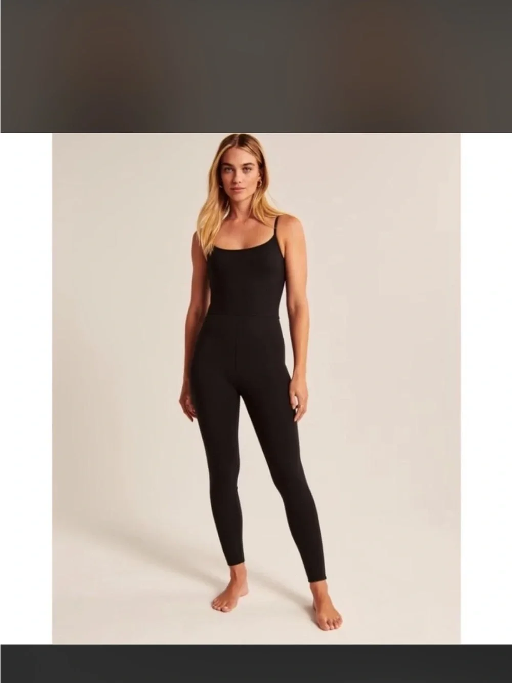 Abercrombie & Fitch Black Unitard Jumpsuit in Medium TALL